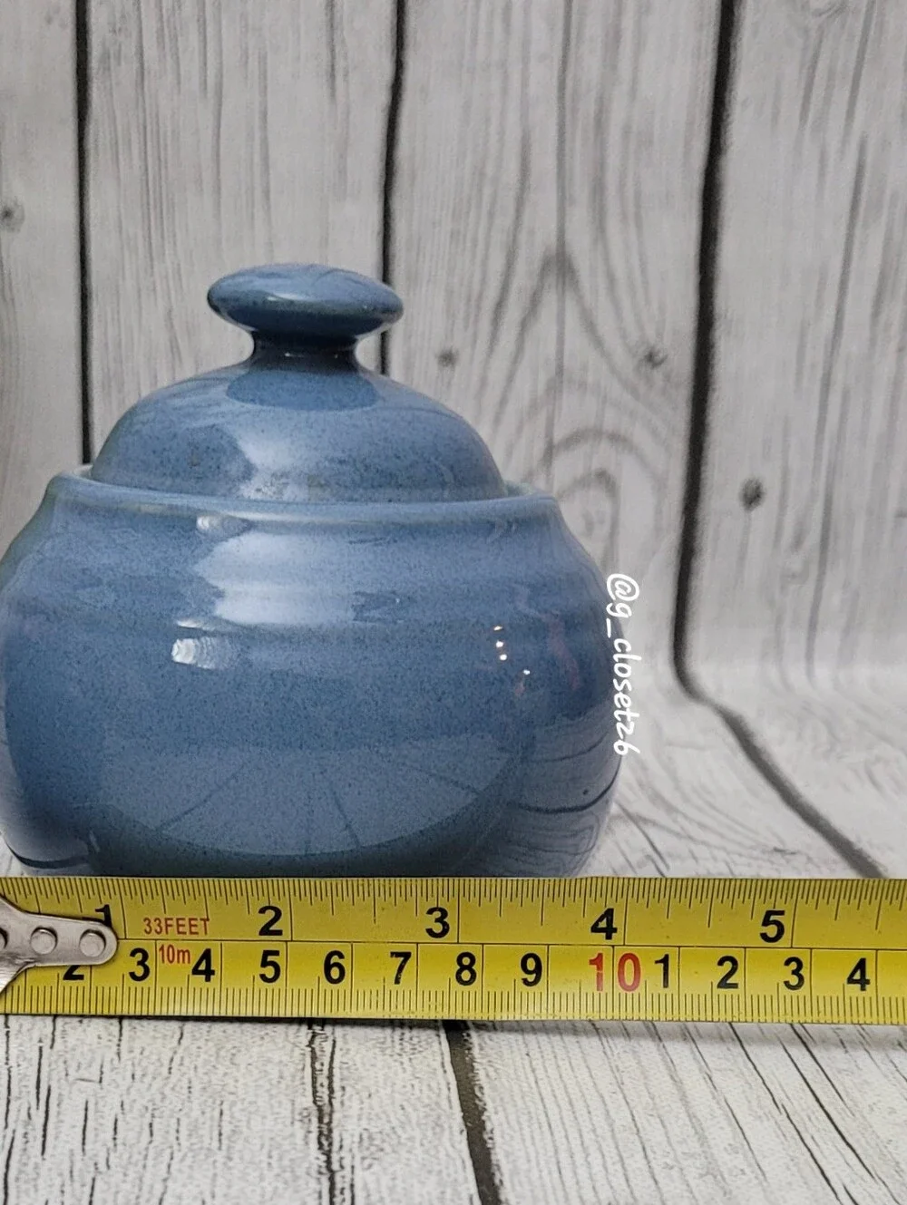 Noritake Colorara Blue Stoneware Sugar Jar / Salt&Pepper Shakers